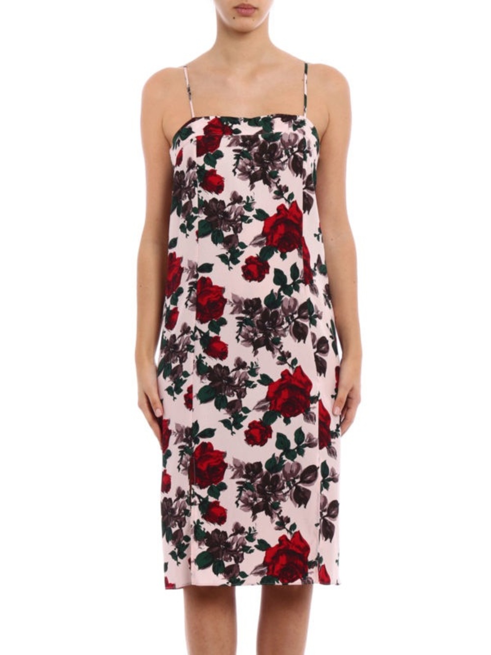 Equipment Femme Silk Kelby Pink Floral Slip Midi Dress - Sz XS